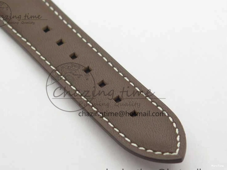 MIROTIME 0510 ZipUp Calatrava 5524R Pilot Travel Time RG GRF Brown Dial on Brown Leather Strap A324 V 7110